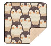 Grand tapis élégant en forme de pingouin mignon pour que bébé puisse jouer sur le sol pour le sol, imperméable, pliable, salle de jeux, pour bébé, tout-petit, 127 x 127 cm, alfombrillas para Bebes