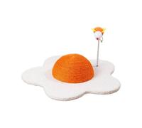 Grand tapis fait main sisal griffoir pour chat : matériau naturel/divertissement/angle d'utilisation/décoration de la maison (orange, taille unique)