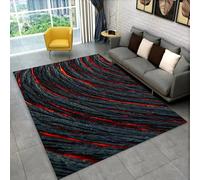 Grand Tapis,Impression 3D Volcan Lave Magma Volcanique,Tapis Antidérapant Rouge Noir Orange pour Salon Chambre Salle de Bain Cuisine Couloir Canapé Paillasson Salle de Jeux (Coloré 1,160x200 cm)