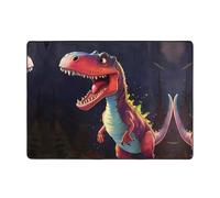 Grand tapis imprimé dinosaure à grande bouche - 203,2 x 147,3 cm - Grand tapis en flanelle pour chambre à coucher, bureau, salle de bain