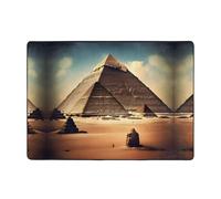 Grand tapis imprimé Dreaming of The Pyramids of Khufu 203,2 x 147,3 cm en flanelle pour chambre à coucher, bureau, salle de bain