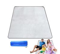 Grand tapis isolant en feuille d'aluminium imperméable pour l'extérieur | Couverture pour le camping en plein air, la randonnée, l'alpinisme, le jardin, le parc, la pelouse, etc