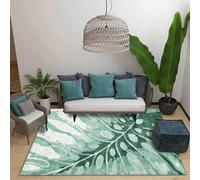 Grand tapis lavable pour salon, accessoires de décoration de sol, 200 x 250 cm, blanc et vert, 200 x 250 cm