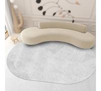 Grand tapis moderne - 200 x 250 cm - Motif géométrique rayé - Gris - Doux - Poils courts - Pour salon et chambre à coucher - Décoration d'intérieur élégante - Revêtement de sol polyvalent