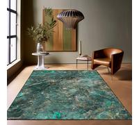 Grand tapis moderne antidérapant pour salon, salle à manger, chambre à coucher, couloir, cuisine, vert, jaune, motif abstrait moderne, 180 x 280 cm