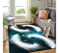 Grand Tapis Rectangulaire De Couloir De Tapis De Salon Simple Et Frais De Modèle De Plume 160x230cm