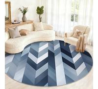 Grand Tapis Rond géométrique Moderne et Tendance pour Salon, Chambre à Coucher, Table à Manger, décoration d'intérieur - 210 cm