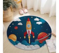 Grand tapis rond motif dessin animé graffiti, polices, salon, antidérapant, diamètre 180 cm, tapis coloré, tapis décoratif pour chambre à coucher, tapis de protection de sol