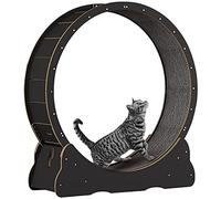 Grand Tapis Roulant pour Chat avec Design, Roue d'exercice pour Chats d'intérieur, Dispositif de Perte de Poids sûr et Silencieux pour Chats (Black XL)
