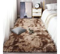 Grand Tapis Salon 240 x 310 cm à Poils Longs, Lavable, Antidérapant, Moderne, Moelleux Rug Lavable Moderne pour Salon Chambre Filles Enfants, Marron