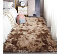 Grand Tapis Salon 240 x 370 cm Antidérapant Rug Lavable Doux Moelleux pour Salon Chambre Canapé Natte, Marron