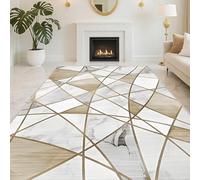 Grand Tapis Salon Moderne Lavable en Machine 200X300cm,Poil Ras,Extra Plat Design Géométrique Orpour Chambre,Bureau,Terrasse