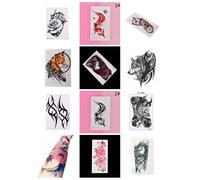 Grand Tatouage Temporaire 3d Pour Hommes, Autocollants De Tatouage Imperméables, Transfert De Faux Tatouages Pour Hommes, Conversion De Tatouages Chauds