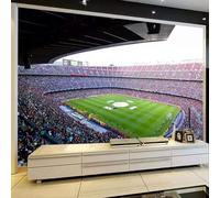 Grand Terrain De Football En Plein Air Vert 3D Papier Peint Texture Soyeuse Intissé Salle à Manger Bureau D'étude Canapé Chambre Salon TV Mur-430cm×300cm