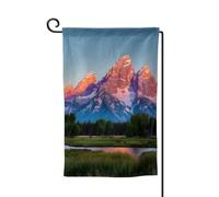 Grand Teton Drapeau de bienvenue imprimé parc national - Décoration extérieure - Pour jardin et terrasse - 30,5 x 45,7 cm - Plusieurs formes