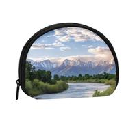 Grand Teton - Mini sac de rangement portable en forme de coquillage - Motif parc national