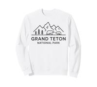 Grand Teton National Park Peak Retro Camping Tee Randonnée Sweatshirt