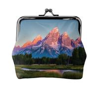 Grand Teton National Park Petite trousse de maquillage pour sac à main, mini trousse de maquillage portable, pour salle de sport et usage quotidien, Noir , Taille unique, Pochette à monnaie