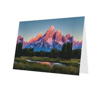 Grand Teton National Park Printing Love Buckle Papier nacré Cadeau pour cartes d'anniversaire avec feuille d'accessoires, carte de notes, enveloppe
