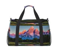 Grand Teton National Park Sac de voyage, sac de week-end pour femme et homme pour les aventures en plein air, idéal pour le camping et la randonnée, noir, One Size