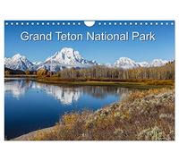 Grand Teton National Park (Wandkalender 2026 DIN A4 quer), CALVENDO Monatskalender: Die Grand Teton Bergkette bildet das Herzstück des gleichnamigen National Parks.