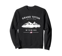 Grand Teton National Park Wyoming USA Mountain Drapeau américain Sweatshirt