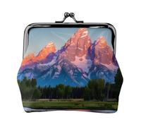 Grand Teton - Porte-monnaie élégant et unique avec fermeture à baiser - Étanche - Motif parc national