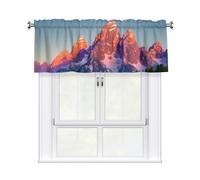 Grand Teton Rideau jacquard imprimé parc national 140 x 45 cm élégant traitement de fenêtre pour cuisine et salle de bain