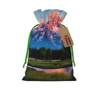 Grand Teton Sac cadeau de Noël avec cordon de serrage Motif parc national
