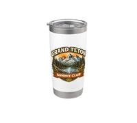 Grand Teton Summit Club Mountain Peak Grimpeur Gobelet isotherme en acier inoxydable double paroi