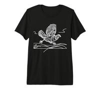 Grand Tétras Linéaire Ornithologue T-Shirt Haut de Gamme