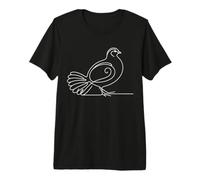 Grand Tétras Linéaire Ornithologue T-Shirt Haut de Gamme