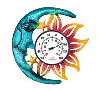 Grand thermomètre d'intérieur et d'extérieur, thermomètre mural pour terrasse, extérieur, intérieur, maison, jardin, chambre, fenêtre, serre (38,1 cm)