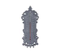 Grand thermomètre extérieur décoratif vintage fonte grise 37cm