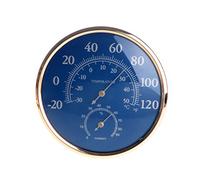 Grand thermomètre rond hygromètre jauge de température et d'humidité Bleu