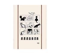 Grand torchon Dubout Galerie de chats ecru 60 x 80 cm Winkler