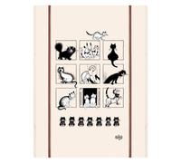 Grand torchon - Galerie de Chats Winkler Dubout Rose 60x80 cm