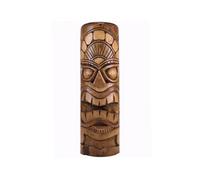 Grand Totem Statue Tiki Ku 50cm en bois massif sculpté à la main