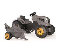 Grand tracteur à pédales Smoby avec remorque Noir Noir E