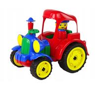 Grand tracteur, véhicule agricole, figurine, roues en caoutchouc