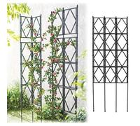 Grand treillis de jardin pliable pour plantes grimpantes, légumes, fleurs et fruits - 180 cm de haut - Clôture de jardin verte pour décoration intérieure et extérieure - 60 x 180 cm