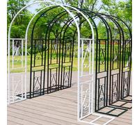 Grand treillis en métal pour plantes grimpantes, pergola réglable de 140 à 340 cm, tube carré robuste de 20 mm, idéal pour décoration extérieure pour jardins et terrasses.