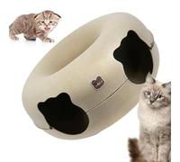 Grand tunnel circulaire pour chats, niche et lit en feutre pour chats, grande grotte circulaire pour chats, petits animaux, lapins, chatons, siestes et