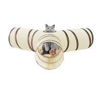 Grand tunnel pour chat - Polyester 65 x 65 x 25 cm | Tunnel pour animal de compagnie ennuyé Jouet Tube avec balle trou pour un coup d'œil Jouets interactifs pour chaton chiot lapin furet pliable