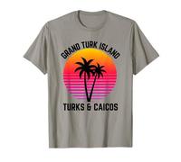 Grand Turk Island Turks & Caicos Coucher de Soleil et Palmiers T-Shirt