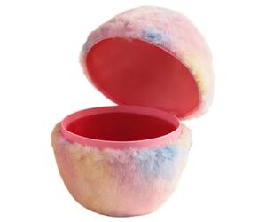 Grand œuf de Pâques à remplir - œuf géant en plastique de 21,1 cm, couverture surprise aspect velours, cadeau de fête de luxe | Emballage de figurines décoratives géantes, conteneur en velours réutili