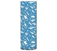 Grand vase à fleurs en plastique motif requins bleu eau 30 cm décoratif moderne pour entrée, cuisine, bibliothèque