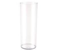 Grand vase cylindrique en acrylique transparent incassable pour décoration de mariage, maison, bureau (10 x 30 cm)