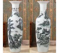 Grand vase de sol en céramique, nouveau vase haut de style chinois for le salon, pièce de décoration asiatique moderne for l'inauguration du bureau(A,1.6M)