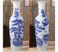 Grand vase de sol en céramique, nouveau vase haut de style chinois for le salon, pièce de décoration asiatique moderne for l'inauguration du bureau, cadeau de pendaison de crémaillère(A1,1.2M)